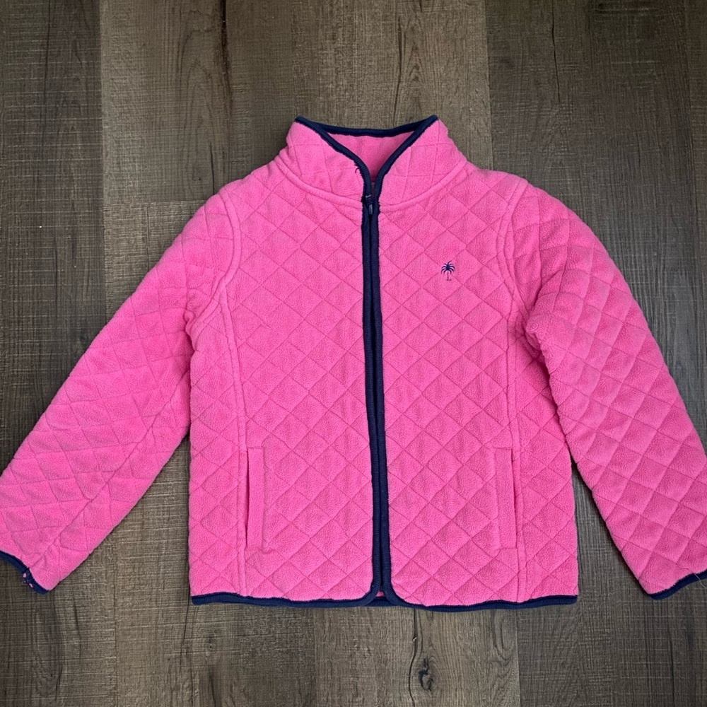 Girls Lilly Pulitzer Quilted Fleece Zip Up Jacket
